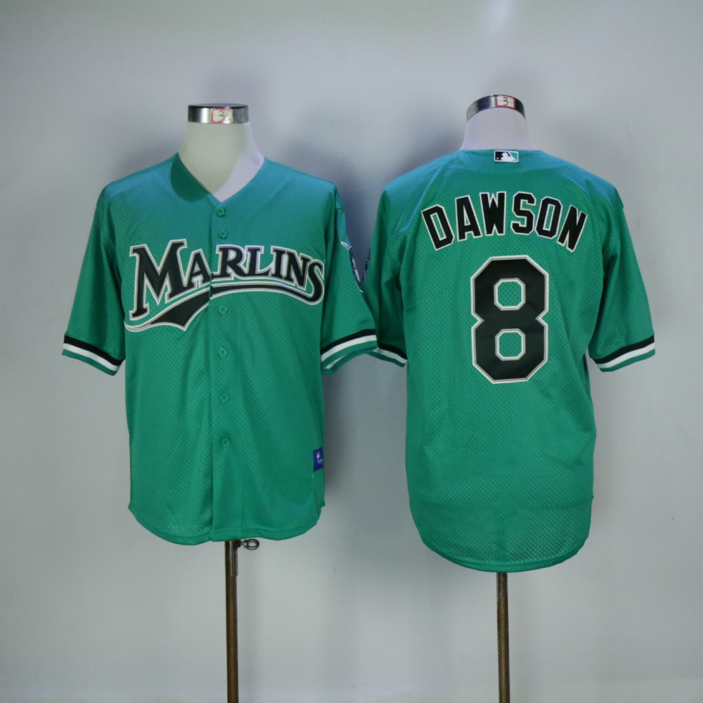 Men Miami Marlins #8 Dawson Green Throwback MLB Jerseys